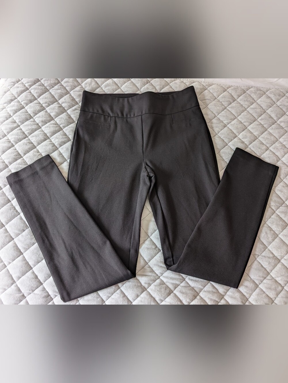 NEW Dalia Slim Straight Pull On Pants, Black, Size Small